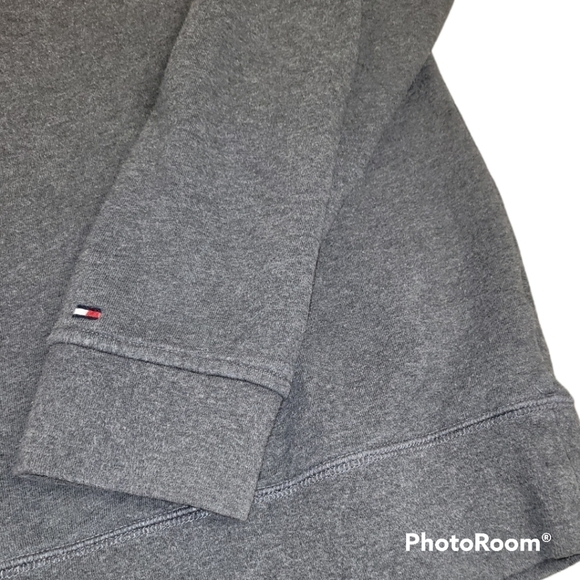 Tommy Hilfiger Men's Large Spell Out Sweatshirt Gray - Picture 4 of 6